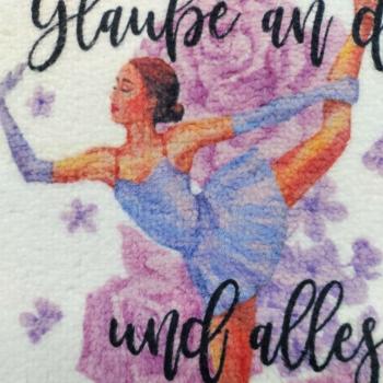 Preview: Microfasertuch, Kufentuch Eiskunstlauf Rosen